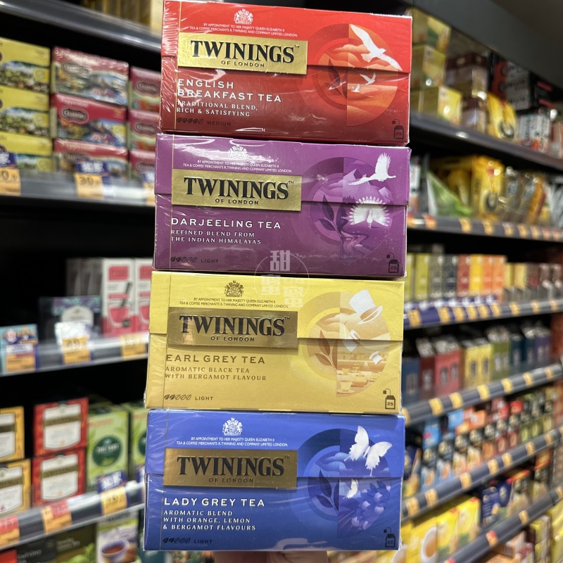 香港代购英国进口Twinings川宁伯爵红茶包/大吉岭红茶/英国早餐茶