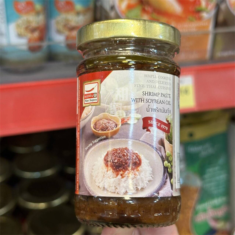 香港代购 进口 泰国MAESUPEN虾酱瓶装114g 厨房烹饪调味酱