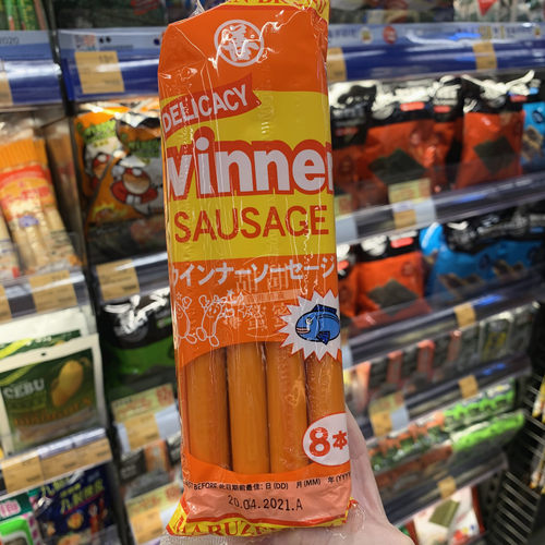 香港代购日本进口原味蒜鱼肉肠