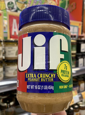 现货香港代购美国Jif积富EXTRA CRUNCHY PEANUT BUTTER粗粒花生酱