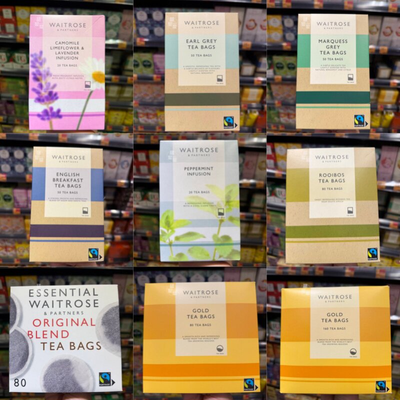 WAITROSE伯爵茶包/有机薄荷茶包