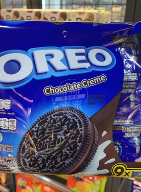 香港代购 进口OREO奥利奥巧克力味夹心曲奇饼干28.5g×9小包