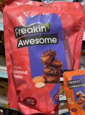 香港代购 进口 Freakin Awesome椰枣夹杂锦果仁/椰枣夹杏仁 200g