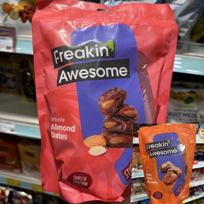 香港代购 进口 Freakin Awesome椰枣夹杂锦果仁/椰枣夹杏仁 200g
