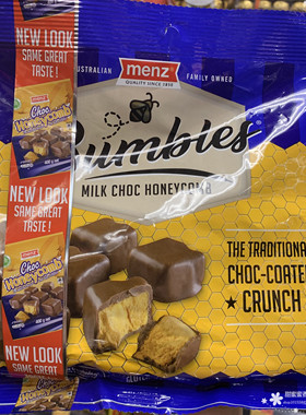 现货正品 澳洲menz Choe Honeycomb 酥脆蜂蜜味蜂巢巧克力150g