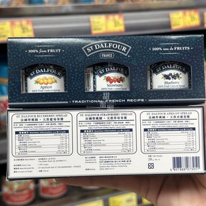 现货 法国ST.DALFOUR圣桃园 迷你果酱草莓杏桃蓝莓组合装28g×3个