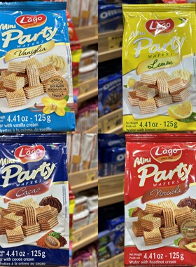 香港代购 Gastone Lago榛子味/柠檬味/雲呢拿味/朱古力威化饼方块