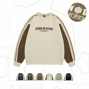 智快鱼曼哈顿港仔文艺男店铺法国公鸡男装2026新款痞帅单农卫衣男