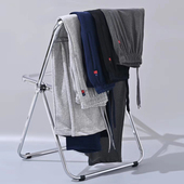 运动裤 卫裤 春秋针织棉加绒加厚休闲裤 直筒薄款 拉链宽松男长裤 男装