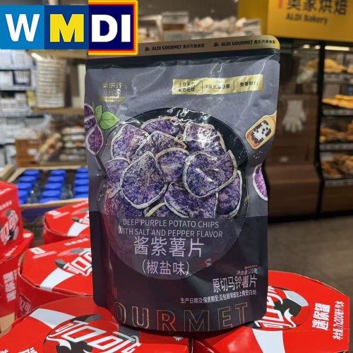ALDI酱紫薯片120g袋装紫薯脆椒盐调味蔬果干零食奥乐齐正品代购