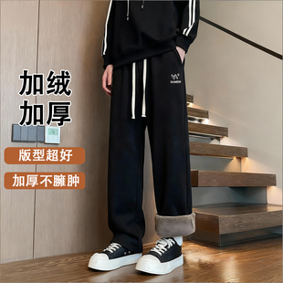 加绒加厚不臃肿一条过冬男生长裤 冬季 高品质青少年保暖抗寒休闲裤