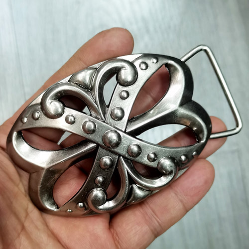 十字花皮带扣头男士腰带头复古平滑皮带头板扣裤带头卡子卡头