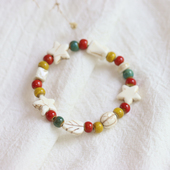 星辰过往 波西米亚风白松石陶瓷手链情侣文艺景德镇瓷珠手串694