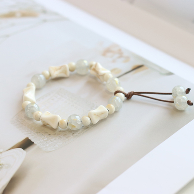 小清新景德镇陶瓷珠手链琉璃手串