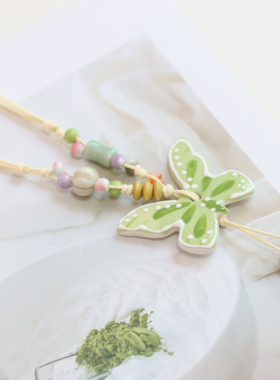 一缕瓷景德镇手工陶瓷蝴蝶毛衣链