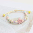 小清新森系彩色陶瓷动物学生手链可调节小朋友景德镇瓷珠手串538