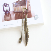 金属羽毛书签中国风古典创意手工文艺小清新闺蜜学生时尚 礼物627