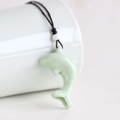 玉海豚 气质民族风项链小朋友学生礼物287 手工制作陶瓷口哨时尚