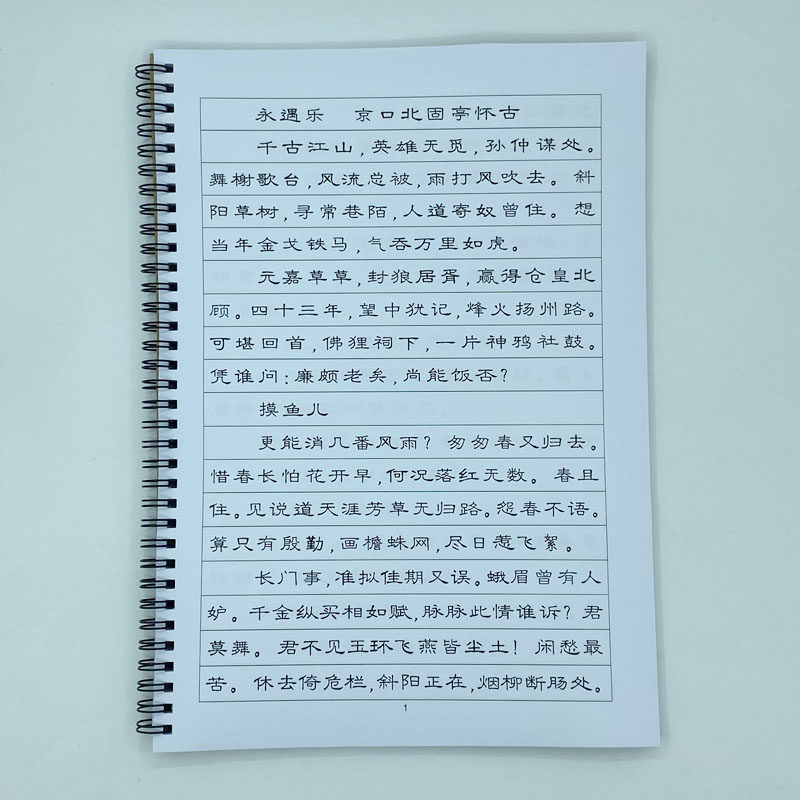 隶书辛弃疾词选硬笔钢笔字帖