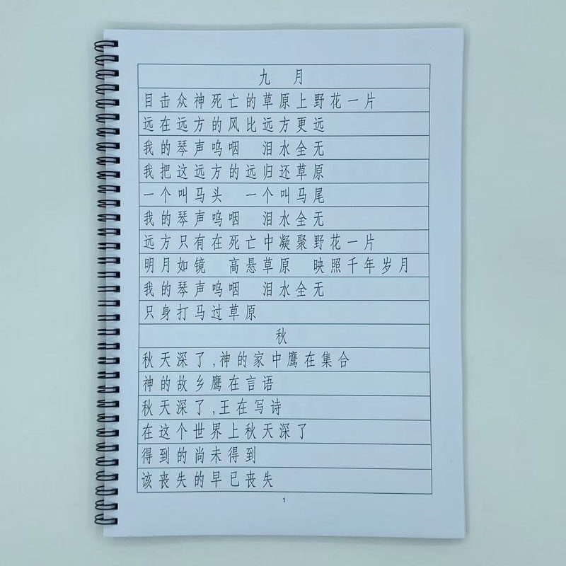 (定制字帖)长仿宋体海子诗选