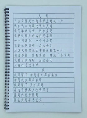 （定制字帖）长仿宋体海子诗选