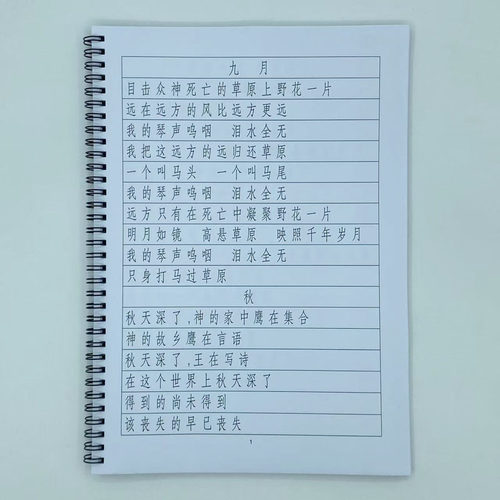 （定制字帖）长仿宋体海子诗选