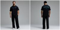 American VANQUISH gradient VQ letter short-sleeved T-shirt for men, pure cotton loose training sports print casual T-shirt thumbnail 3