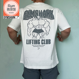GYMSHARK LIFTING CLUB肌肉硬汉短袖男女运动休闲宽松棉质t恤
