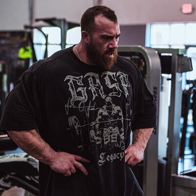 硬核训练GASP五分棉质短袖