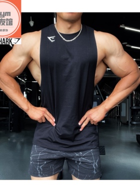 GYMSHARK CRITICAL夏季健身坎肩男士美式运动宽松棉质无袖背心