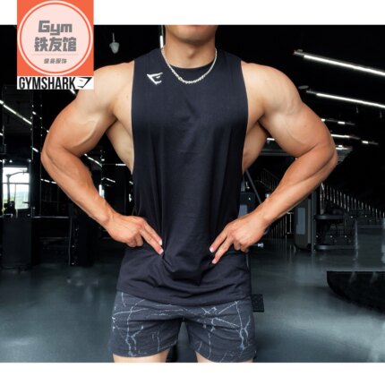 GYMSHARK CRITICAL夏季健身坎肩男士美式运动宽松棉质无袖背心