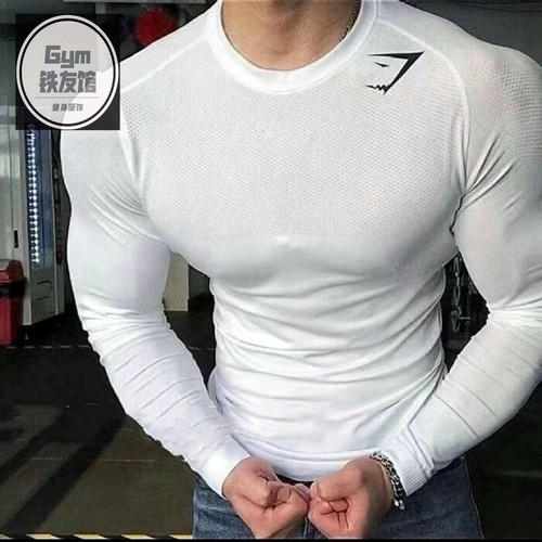 GYMSHARK PHANTOM幻影4代长袖男健身运动修身速干透气弹力紧身t恤