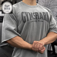 GYMSHARK HERITAGE Loose short-sleeved men's and women's American sporty casual cotton and wool loop round-neck half-sleeve thumbnail 6