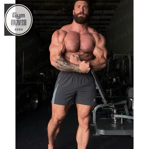 C宝同款GYMSHARK SPORT2.0速干字母标短裤男士运动健身透气四分裤