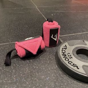GYMSHARK英国鲨鱼WRIST STRAPS健身运动硬拉卧推举铁护腕男女同款