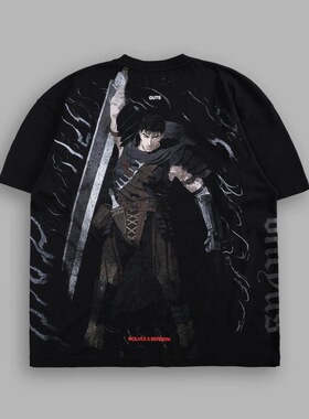 DARCSPORT狼头Berserk剑风传奇短袖男女美式运动休闲健身宽松T恤