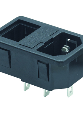 【中讯】电源插座AS-03铜脚AC插座品字带保险丝座可配开关插座3脚