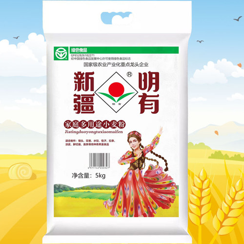 明有新疆面粉巴州麦香筋道小麦粉
