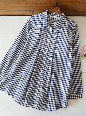 多款捡漏衬衫女士夏季衬衣休闲百搭格子衫C005日系薄款大码打底衫