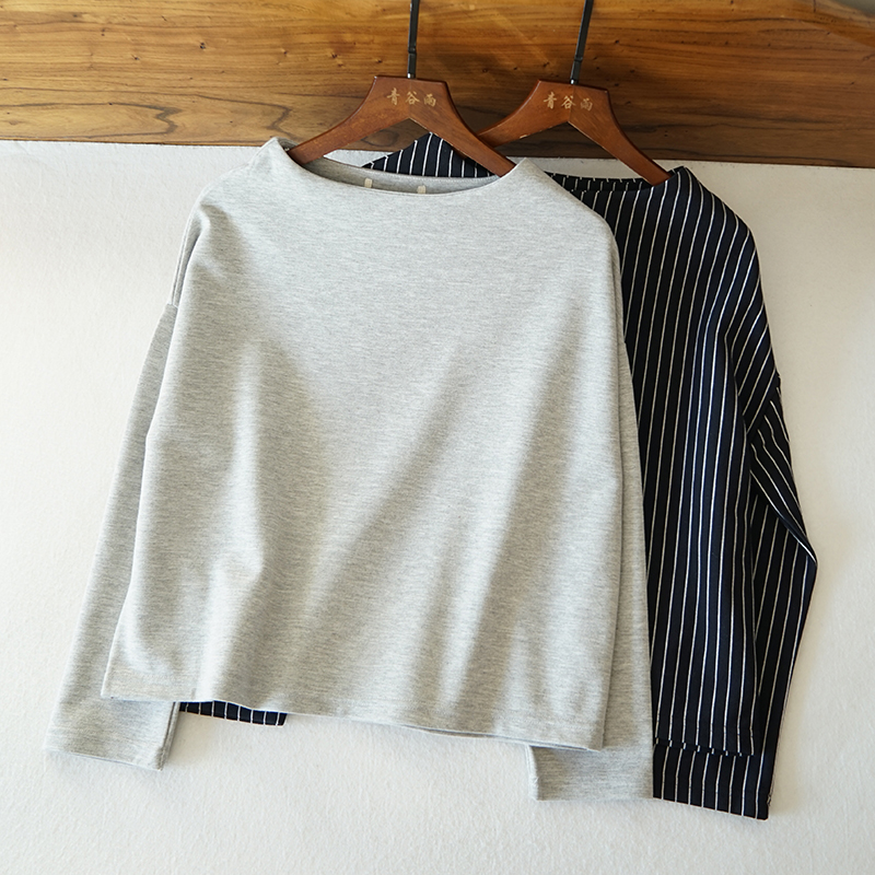 时尚长袖厚t恤女士外穿通勤