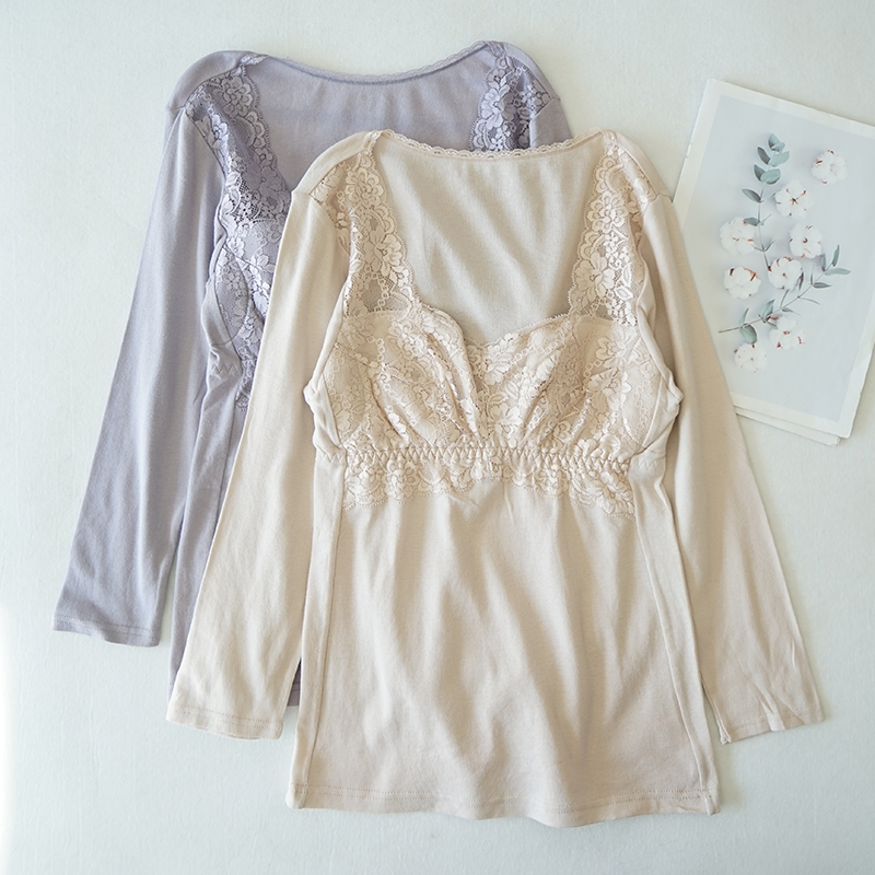 自带文胸纯棉内衣日系无钢圈