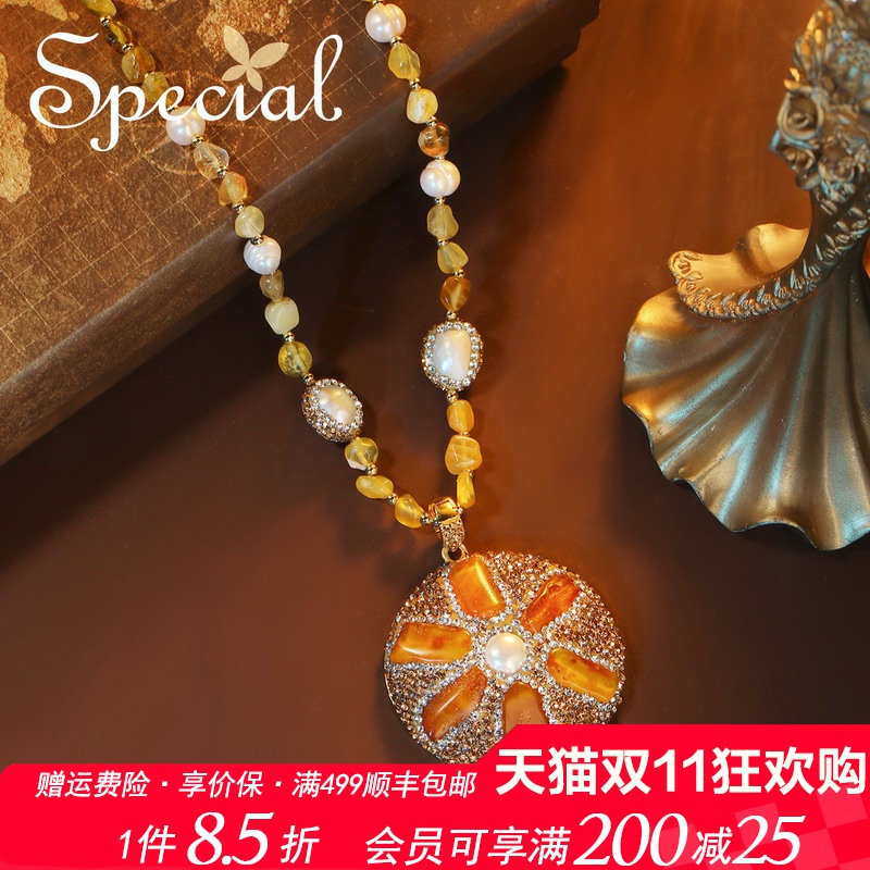 SPECIAL琥珀复古女款项链颈链