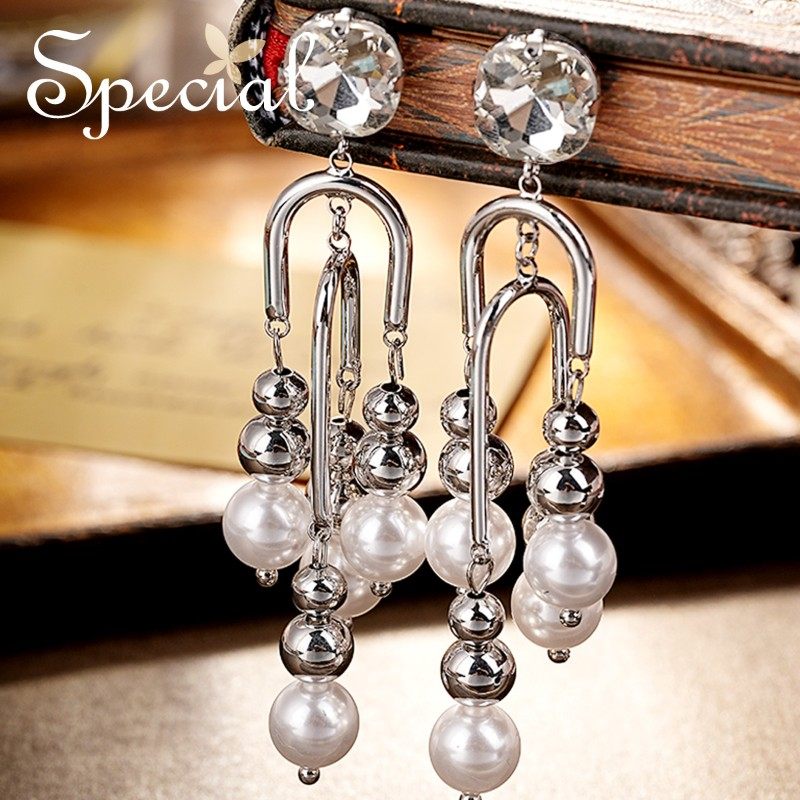 SPECIAL轻奢个性小众耳环女长款流苏扫肩显瘦修型耳钉2026年新款