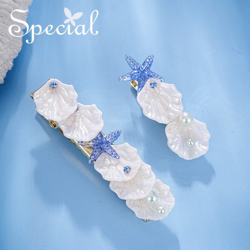 SPECIAL欧美时尚气质贝壳海星造型发饰发夹边夹鸭嘴夹女2026新款,饰品/流行首饰/时尚饰品新,发饰,淘宝优惠券,粉丝福利购,淘宝优惠卷