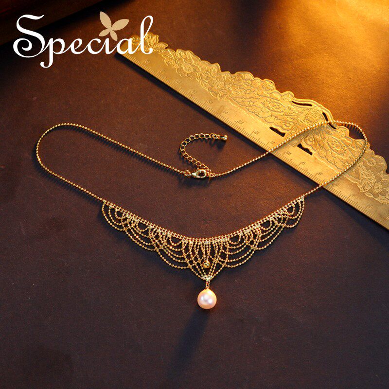 SPECIAL欧美轻奢时尚复古淡水珍珠项链锁骨链配饰女2026新款礼物