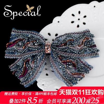special复古蝴蝶结防滑弹簧发夹