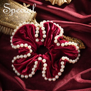 SPECIAL欧美时尚 弹力头绳头饰轻奢气质安卡拉红发圈发饰2026新款