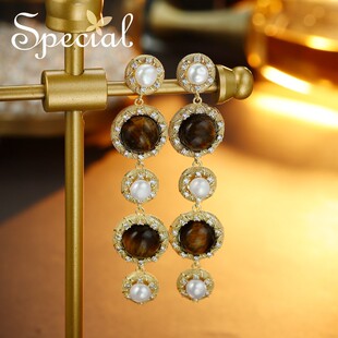 SPECIAL淡水珍珠耳环长款 流苏耳钉耳坠耳饰气质显瘦2026年新款