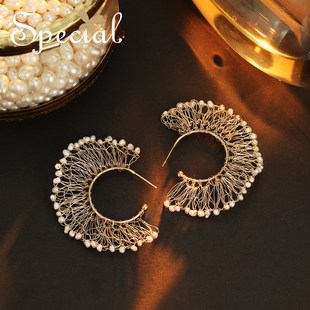 SPECIAL淡水珍珠复古轻奢手工设计耳饰耳钩耳环耳坠2026年新款