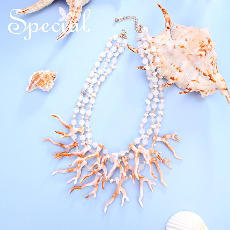 SPECIAL欧美轻奢时尚个性珊瑚造型小众设计项链锁骨链女2026新款